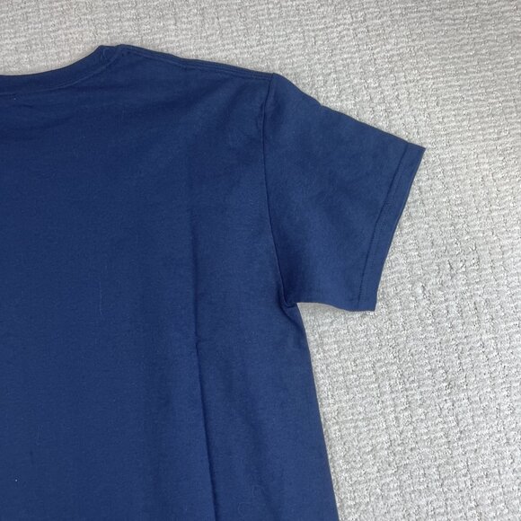 Vintage Sharks Ocean Oversize Print Graphic Blue T-Shirt Mens M VTG - Picture 14 of 16